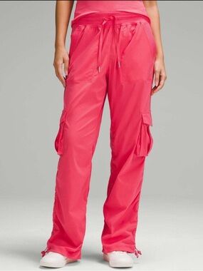 Lululemon Dance Studio Relaxed Fit Medium Rise Cargo Pant Glazed Pink Small NWT
